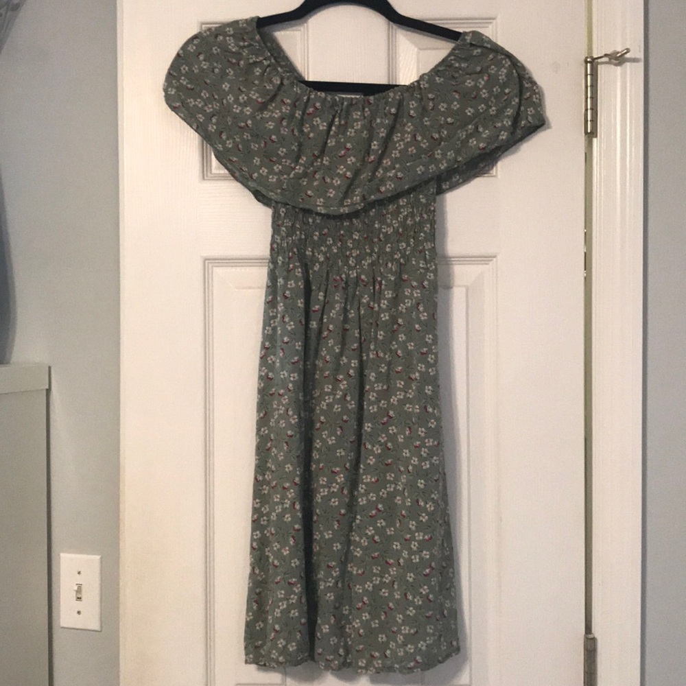 Light green dress with flowers